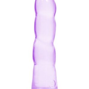 Crystal Clear non realistic dildo 17 cm, Purple