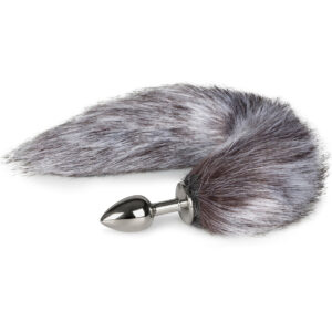 EasyToys: Fox Tail Plug No. 5, small, silver/grå