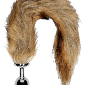 Ouch!: Fox Tail with Metal Butt Plug, brun