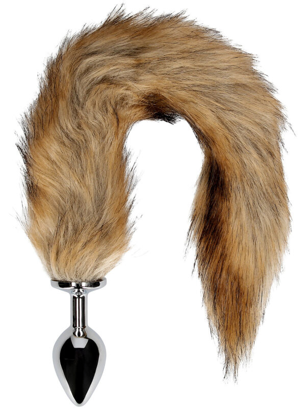 Ouch!: Fox Tail with Metal Butt Plug, brun