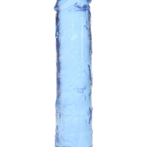 RealRock: Crystal Clear Straight Realistic Dildo, 18 cm, blå