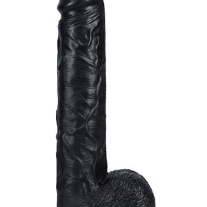 RealRock: Extra Long Realistic Dildo, 33 cm, svart