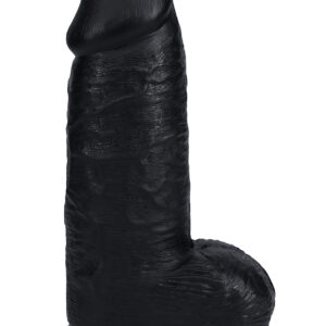 RealRock: Extra Thick Realistic Dildo, 23 cm, svart