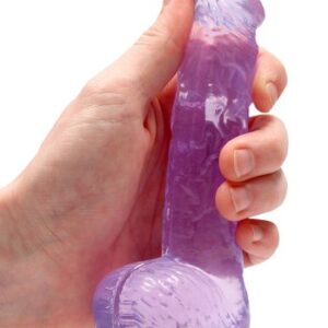 Crystal Clear dildo 15 cm, Purple