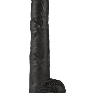 King Cock: Cock with Balls, 38 cm, svart