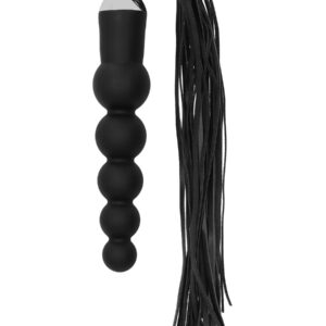 Ouch!: Black Whip with Curved Silicone Dildo