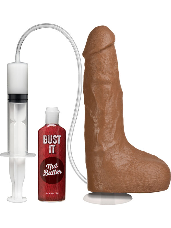 Doc Johnson: Bust It, Squirting Realistic Cock, 21 cm, brun