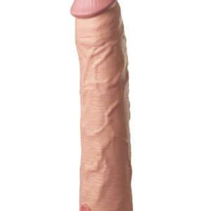 King Cock Elite: Dual Density Silicone Cock, 30 cm, ljus