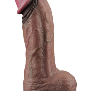 LoveToy: Dual-Layered Silicone XXL Cock, 28 cm, mörk