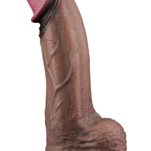 LoveToy: Dual-Layered Silicone XXL Cock, 33 cm, mörk