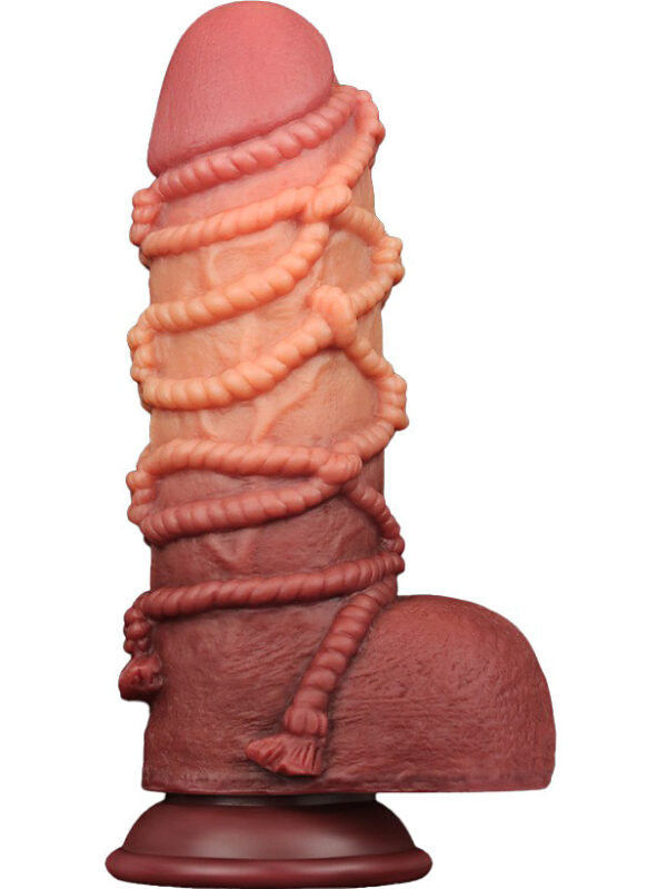 LoveToy: Dual-layered Silicone Cock with Rope, 24.5 cm