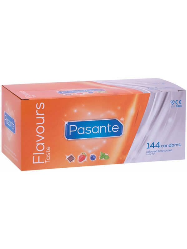 Pasante Flavours Taste: Kondomer, 144-pack