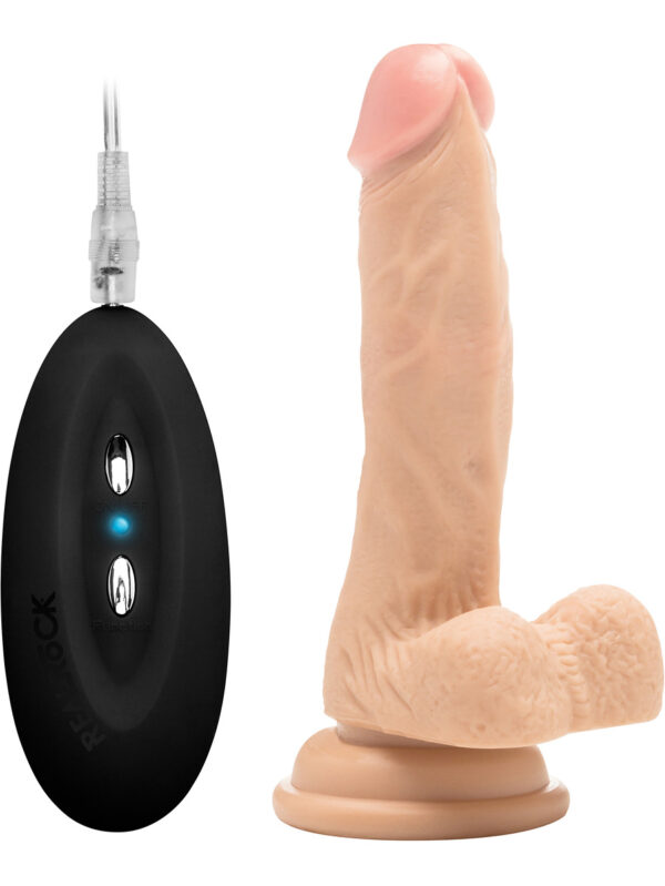 RealRock: Vibrating Realistic Cock, 18 cm, ljus