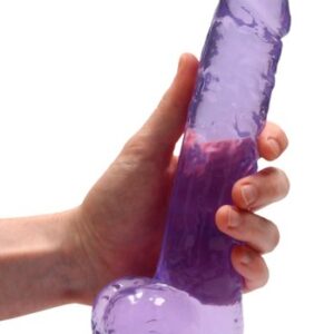 Crystal Clear dildo 22 cm, Purple