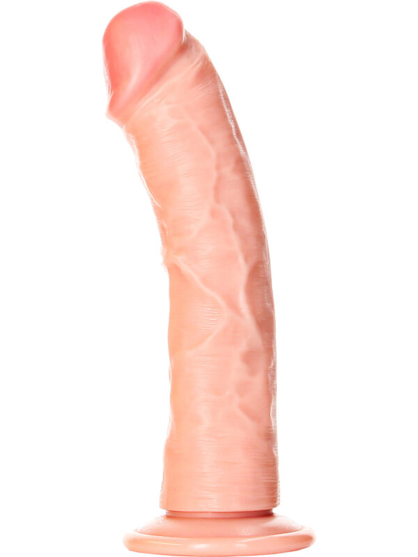 RealRock: Curved Realistic Dildo, 20.5 cm, ljus