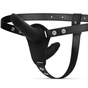 Double-Sided Strap-On Dildo Black Strap-on dubbel