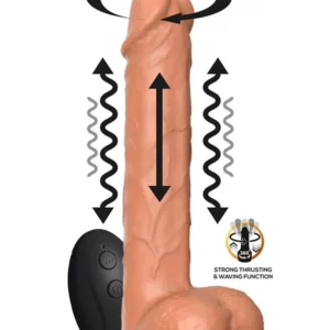 Flavius Dildo With Thrusting, Waving & Vibration 23 cm Dildo med vibrator
