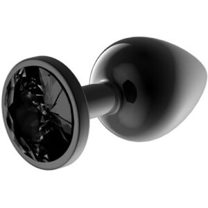 Metalic Butt Plug With Blackgem Jewel S Analplugg metall