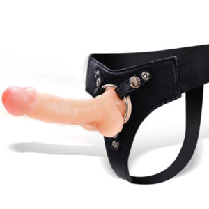Mistress Elastic Strap-on Silicone Dildo 18 cm Strap-on med sele