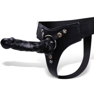 Mistress Strap-on With Silicone Dildo Black 20cm Strap-on med sele