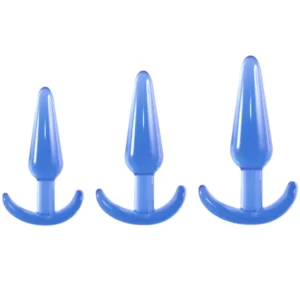 Triple Tapered Plug Set Blue Analpluggar paket