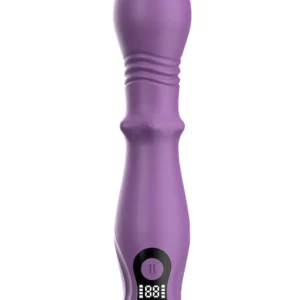 3-in-1 Thrusting Dildo With LCD Display Dildo med vibrator