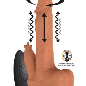 Quintus Thrusting, Waving & Vibration Dildo 23 cm Dildo med vibrator