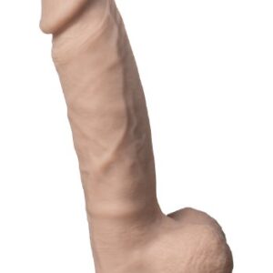 Real Skin Dual Density Dildo med pung 23 cm