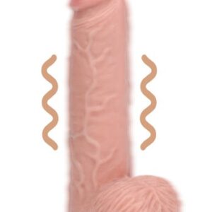 Realrock Vibrating Regular Straight Cock with Balls 23 cm