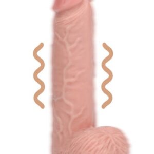 Realrock Vibrating Regular Straight cock with balls 17,8 cm