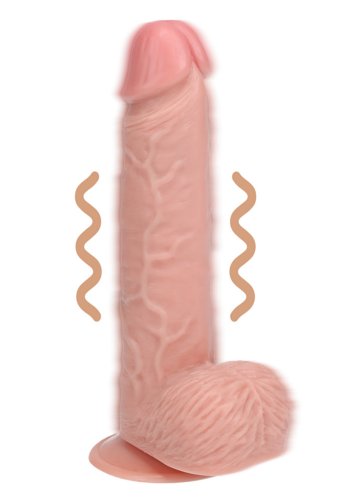 Realrock Vibrating Regular Straight cock with balls 17,8 cm