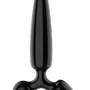 Satisfyer: Triple Crystal 1, Glass Dildo, svart