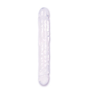 12 Inch Jr. Double Dong Clear