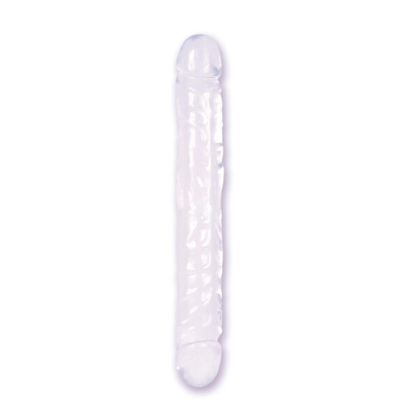 12 Inch Jr. Double Dong Clear