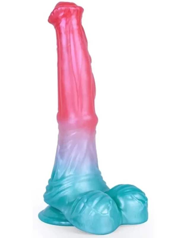 Alien Beast Cyan Rainbow Dildo 24,8 cm