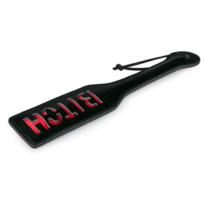 BLACK LEATHER PADDLE - BITCH