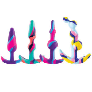 Colorful Silicone Butt Plug Training Set