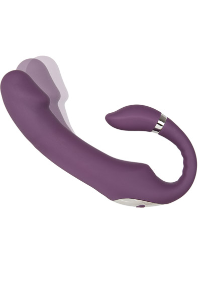 Dual Motor Bendable Stay In Place Vibrator Purple