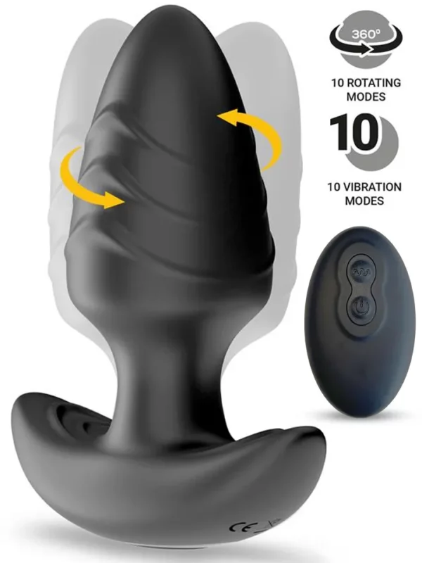 Frank Rotating & Vibrating Anal Plug With Remote