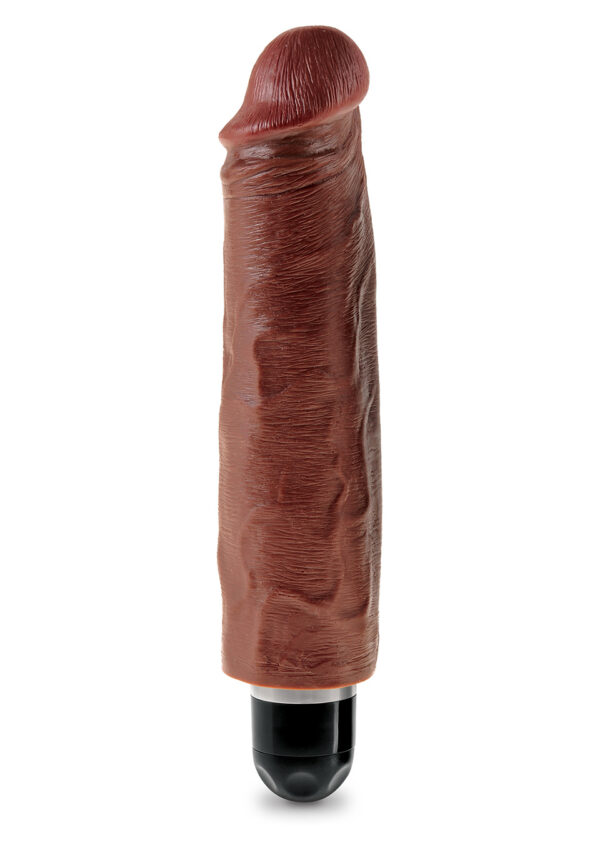KING COCK 7'' VIBR STIFFY BROWN