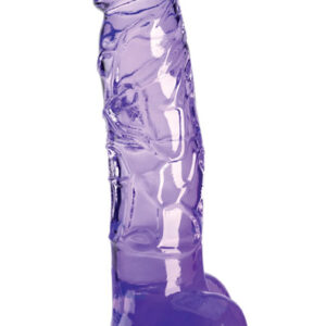 King Cock Clear With Balls Purple 20 cm