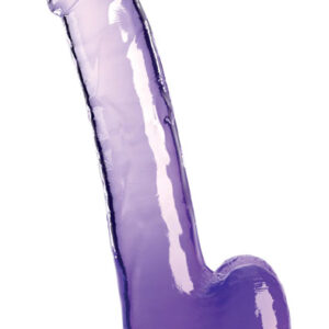 King Cock Clear With Balls Purple 23 cm