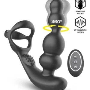 Klark Waving & Vibrating Plug With Remote Prostatavibrator med penisring