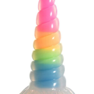 Luminescent Rainbow Silicone Dildo 20 cm