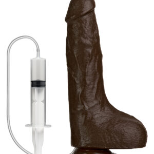 SQURTING REALISTIC COCK BLACK