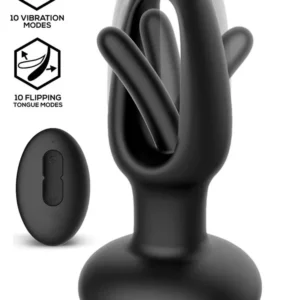 Sasha Vibrating Plug With Flipping Tongue & Remote