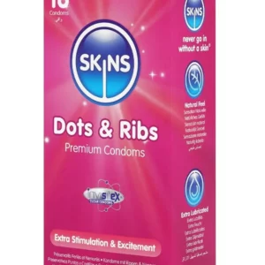Skins Dots & Ribs Condoms 16-pack Knottriga kondomer