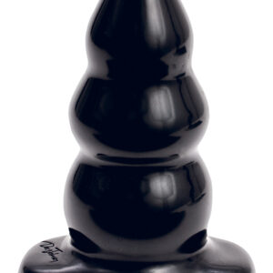 The Classics Triple Ripple Butt Plug Large Black