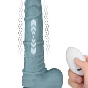 Thrusting & Vibrating Silicone Dildo 27,5 cm Dilator med vibration
