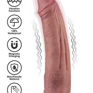 Vibrating Dual Density Power Cock 26,8 cm Dildo med vibrator